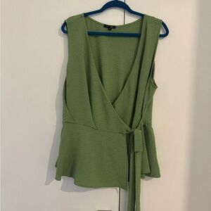 Papermoon Sage Green Wrap Blouse